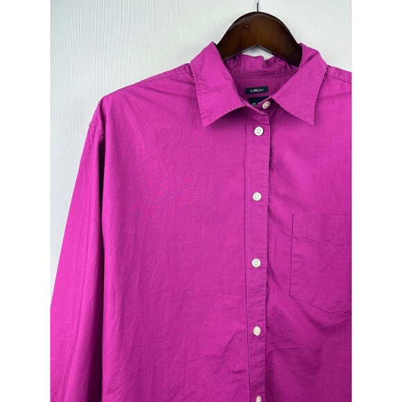 Women’s GAP Large Fuchsia Oversized Button Down Shirt - Picture 2 of 5